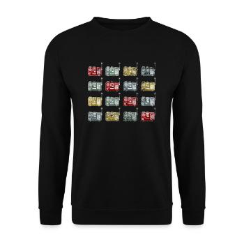 Rétro Amateur Radio Radio Radio Station Radio Hamradio - Sweat-shirt Unisexe - noir - Devant - Alina (178cm) & Michal (187cm)