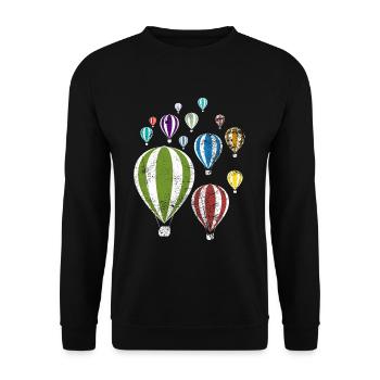 Ballons colorés Ballons à air chaud cadeau - Sweat-shirt Unisexe - noir - Devant - Alina (178cm) & Michal (187cm)