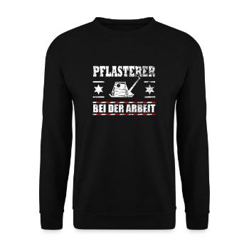 Funny saying plaster paver gift - Unisex Sweatshirt - black - Front - Alina (178cm) & Michal (187cm)