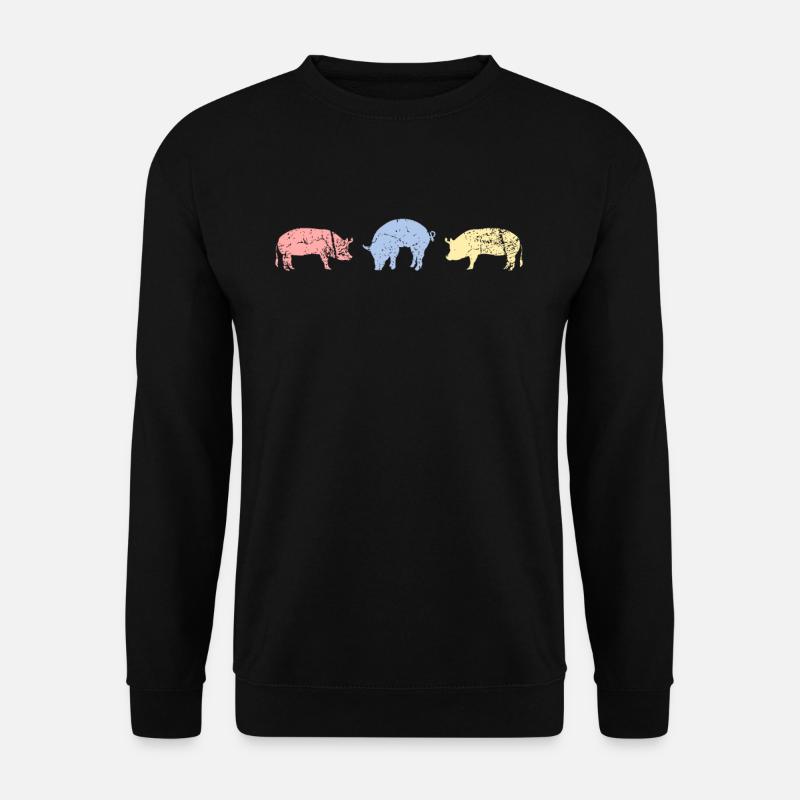 Retro Pig Pig Pig - Unisex Sweatshirt - black