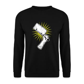 Hackbeil Kuechenbeil Geschenk - Unisex Pullover - Schwarz - Vorne - Alina (178cm) & Michal (187cm)