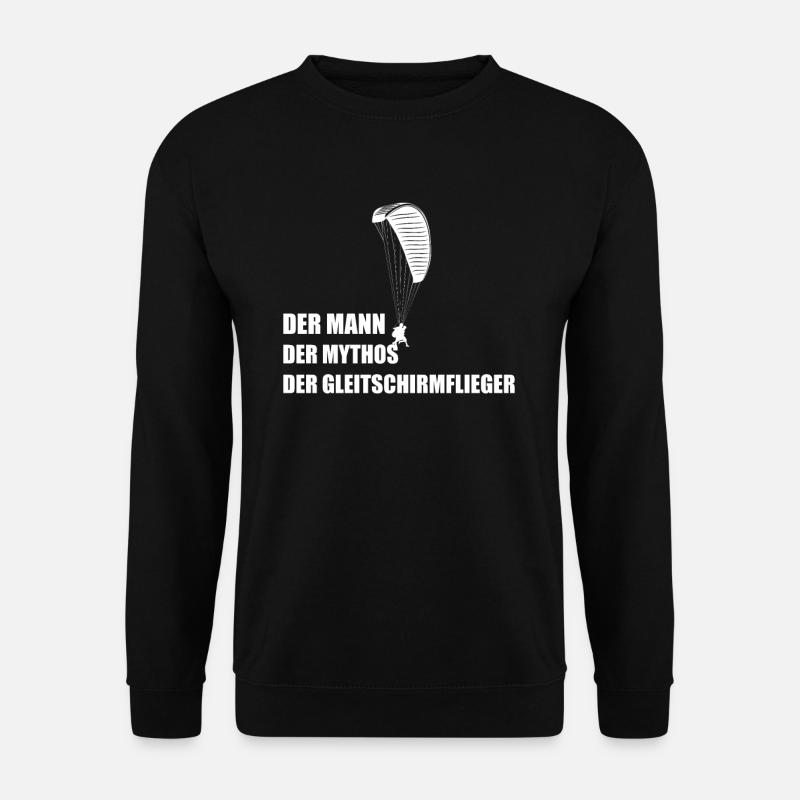 Gleitschirmflieger Paraglider Gleitschirm - Unisex Pullover - Schwarz