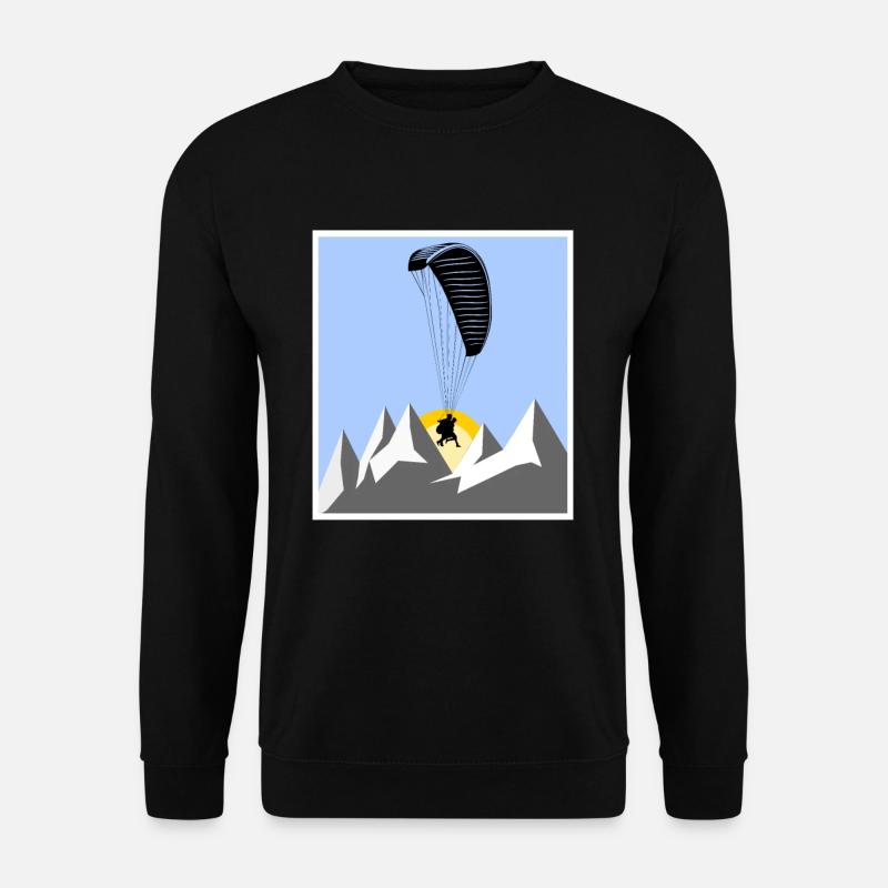 Paragliding paragliding Alps - Unisex Sweatshirt - black