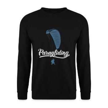 Paragliding paraglider - Unisex Sweatshirt - black - Front - Alina (178cm) & Michal (187cm)