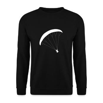 Gleitschirmfliegen Gleitschirm - Unisex Pullover - Schwarz - Vorne - Alina (178cm) & Michal (187cm)