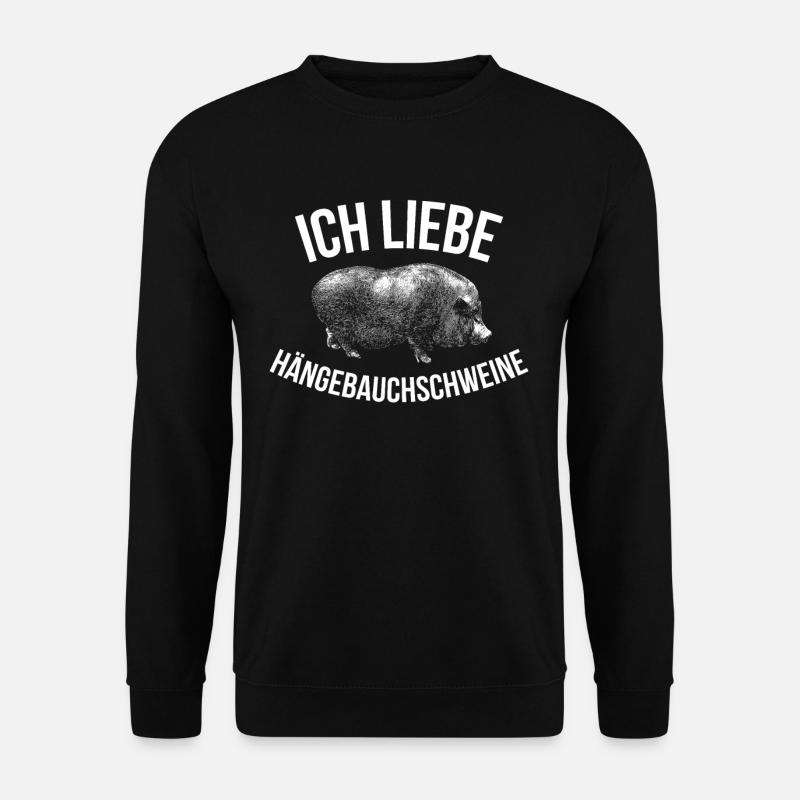 Pig pig hanging-bellyed pig - Unisex Sweatshirt - black