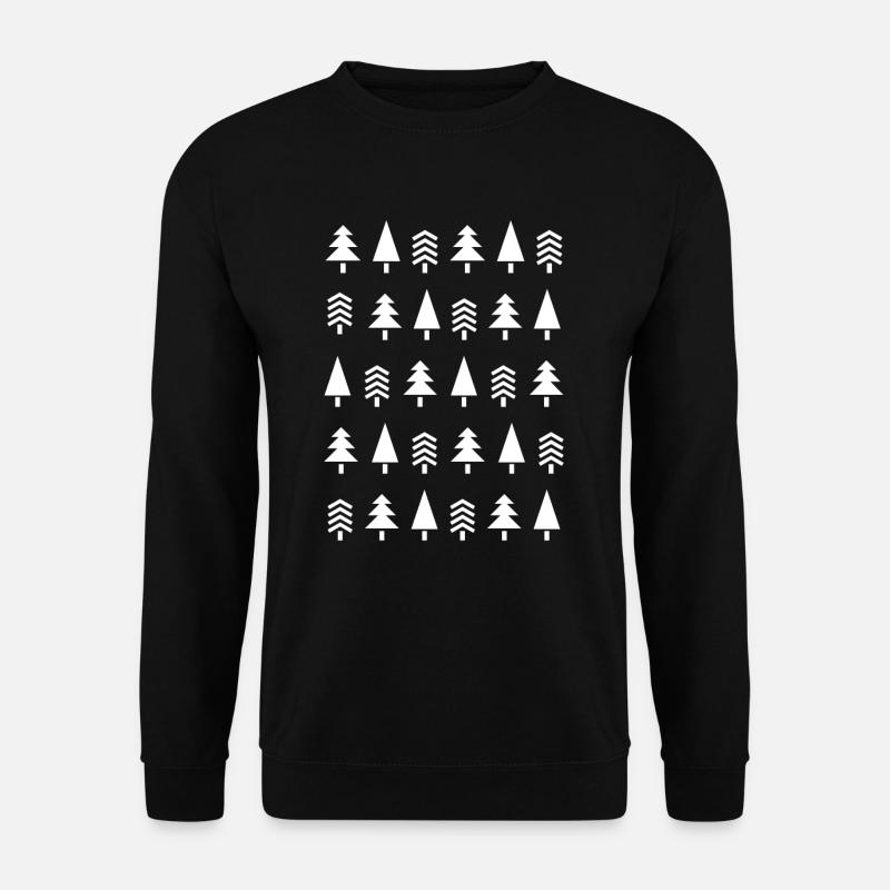 Vintage Tannenbaum Weihnachtsbaum - Unisex Pullover - Schwarz