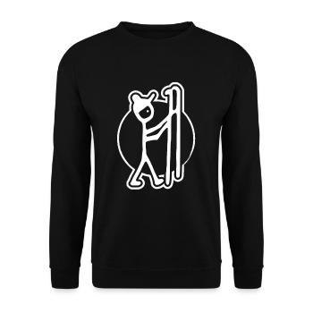 Skieur drôle de ski - Sweat-shirt Unisexe - noir - Devant - Alina (178cm) & Michal (187cm)