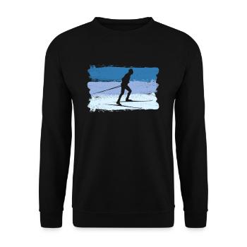 Skilaufen Skisport Langläufer - Unisex Pullover - Schwarz - Vorne - Alina (178cm) & Michal (187cm)