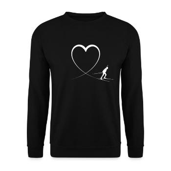 J'aime le biathlon - Sweat-shirt Unisexe - noir - Devant - Alina (178cm) & Michal (187cm)