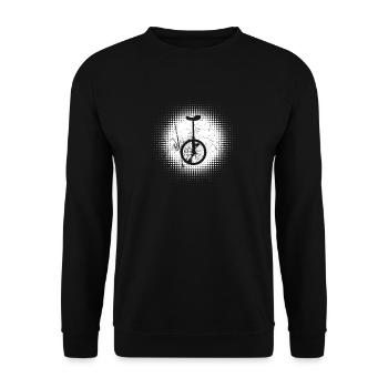 Unicycle unicycling - Unisex Sweatshirt - black - Front - Alina (178cm) & Michal (187cm)