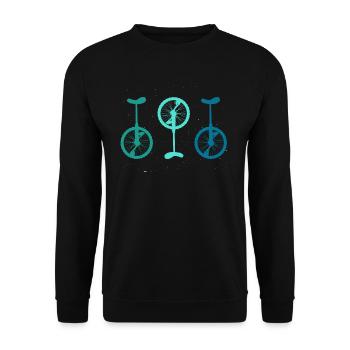 Vintage Einräder - Unisex Pullover - Schwarz - Vorne - Alina (178cm) & Michal (187cm)