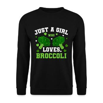 brocoli - Sweat-shirt Unisexe - noir - Devant - Alina (178cm) & Michal (187cm)