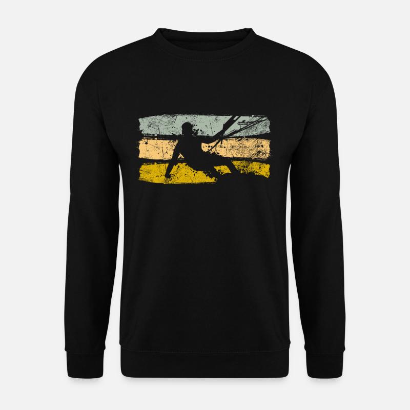 Retro Kiteboard Geschenk - Unisex Pullover - Schwarz