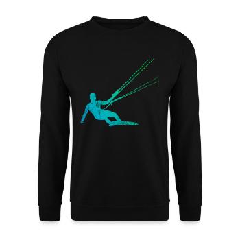 Kitesurfen Kiteboarder - Unisex Pullover - Schwarz - Vorne - Alina (178cm) & Michal (187cm)