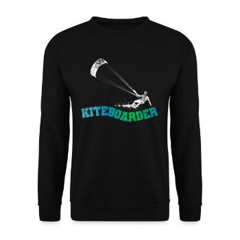 Kiteboard Board Kitesurfen - Unisex Pullover - Schwarz - Vorne - Alina (178cm) & Michal (187cm)