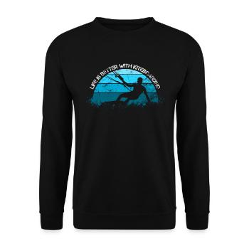 Kiteboarder - Unisex Pullover - Schwarz - Vorne - Alina (178cm) & Michal (187cm)