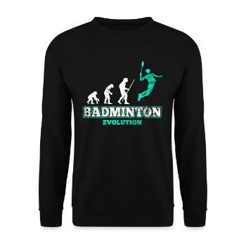 Joueur de badminton - Sweat-shirt Unisexe - noir - Devant - Alina (178cm) & Michal (187cm)