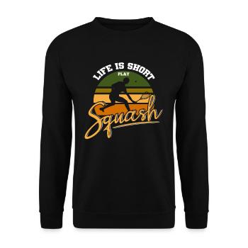 Vintage squash - Unisex Sweatshirt - black - Front - Alina (178cm) & Michal (187cm)