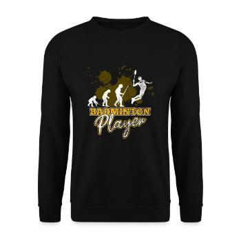 Cooles Badminton - Unisex Pullover - Schwarz - Vorne - Alina (178cm) & Michal (187cm)