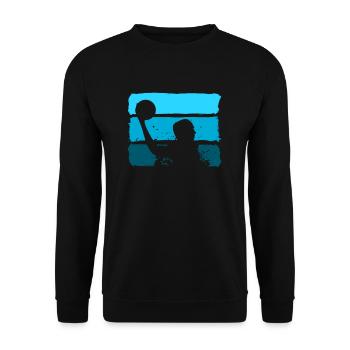 Water polo water polo player - Unisex Sweatshirt - black - Front - Alina (178cm) & Michal (187cm)