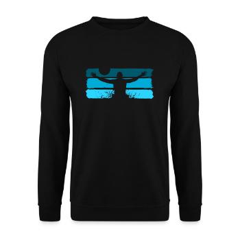 Water polo water polo player - Unisex Sweatshirt - black - Front - Alina (178cm) & Michal (187cm)