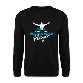 Water polo water polo player - Unisex Sweatshirt - black - Front - Alina (178cm) & Michal (187cm)
