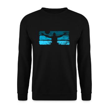 Joueur de water polo water polo - Sweat-shirt Unisexe - noir - Devant - Alina (178cm) & Michal (187cm)