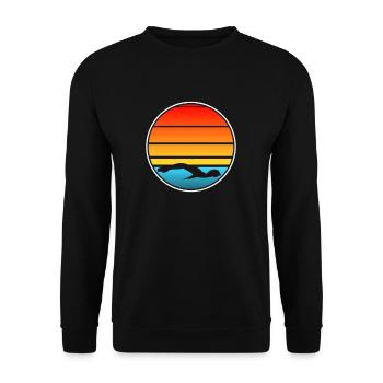 Schwimmer - Unisex Pullover - Schwarz - Vorne - Alina (178cm) & Michal (187cm)