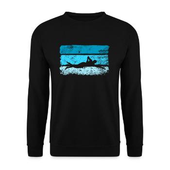Nageur nageant - Sweat-shirt Unisexe - noir - Devant - Alina (178cm) & Michal (187cm)