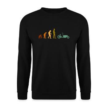 Retro bike courier cargo bike - Unisex Sweatshirt - black - Front - Alina (178cm) & Michal (187cm)