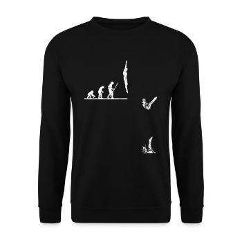 Watersports Diving diving board - Unisex Sweatshirt - black - Front - Alina (178cm) & Michal (187cm)