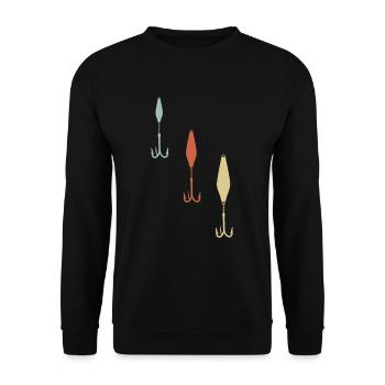Hameçon de pêche - Sweat-shirt Unisexe - noir - Devant - Alina (178cm) & Michal (187cm)