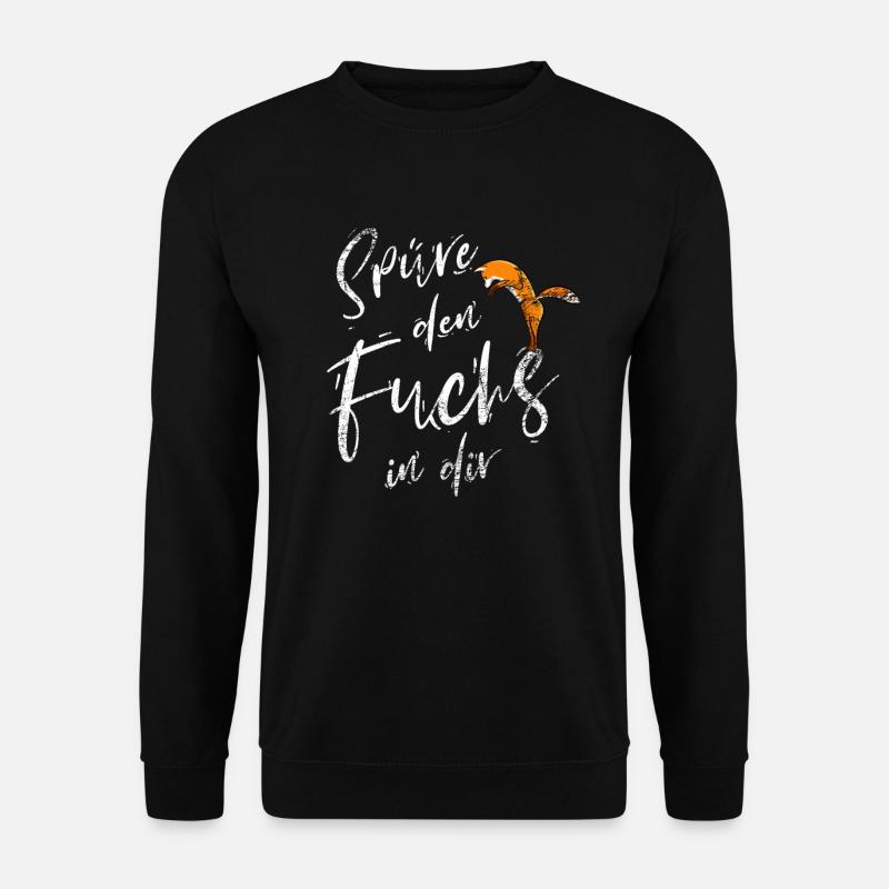 Vintage Fuchs - Unisex Pullover - Schwarz