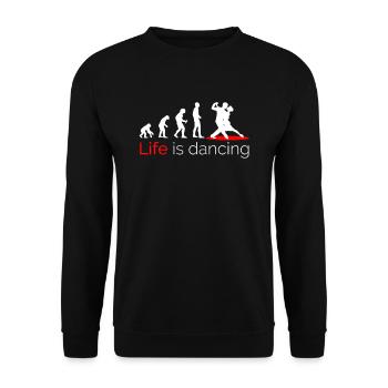 Dance dancers couple dance evolution - Unisex Sweatshirt - black - Front - Alina (178cm) & Michal (187cm)
