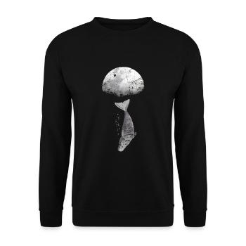 Wal Blauwal Pottwal Evolution - Unisex Pullover - Schwarz - Vorne - Alina (178cm) & Michal (187cm)