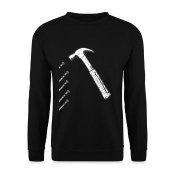 Marteau et clous - Sweat-shirt Unisexe - noir - Devant - Alina (178cm) & Michal (187cm)