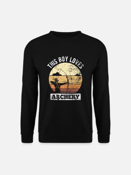 Retro archer archery bow - Unisex Sweatshirt - black