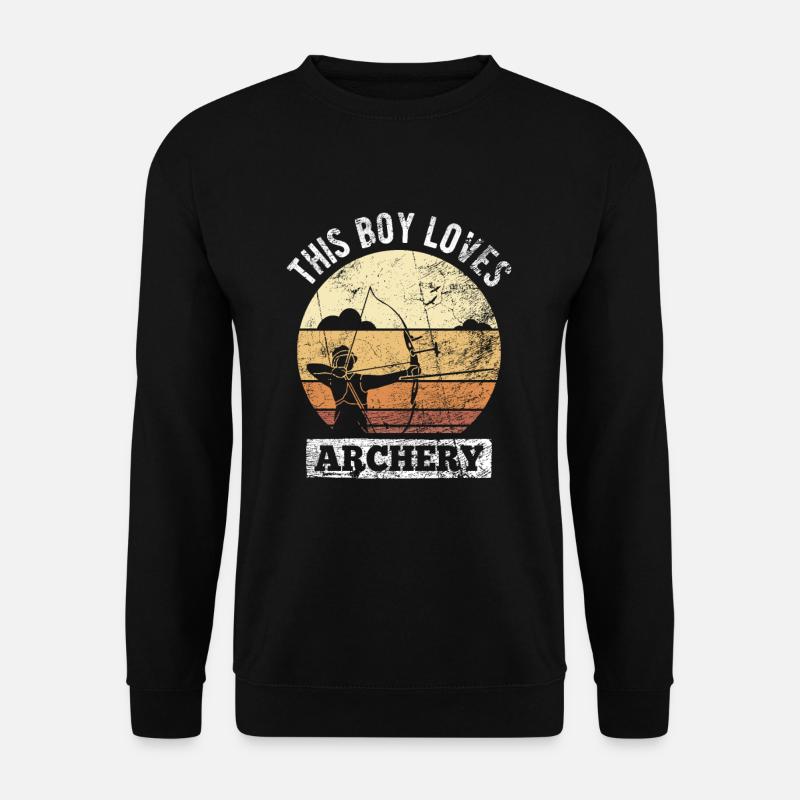 Retro archer archery bow - Unisex Sweatshirt - black