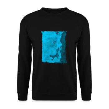 Diver spear spearfishing speargun - Unisex Sweatshirt - black - Front - Alina (178cm) & Michal (187cm)