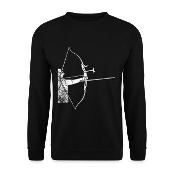 Great archer bow - Unisex Sweatshirt - black - Front - Alina (178cm) & Michal (187cm)