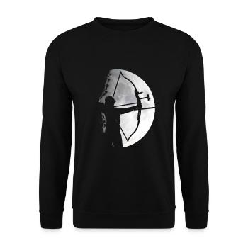 Moon archer - Unisex Sweatshirt - black - Front - Alina (178cm) & Michal (187cm)