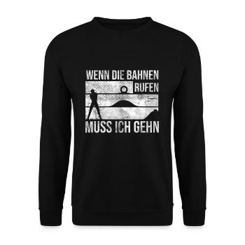 Minigolf Spruch - Unisex Pullover - Schwarz - Vorne - Alina (178cm) & Michal (187cm)