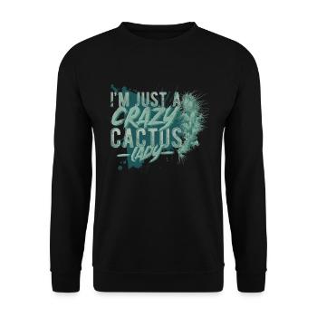 Cacti Mum Cactus - Unisex Sweatshirt - black - Front - Alina (178cm) & Michal (187cm)