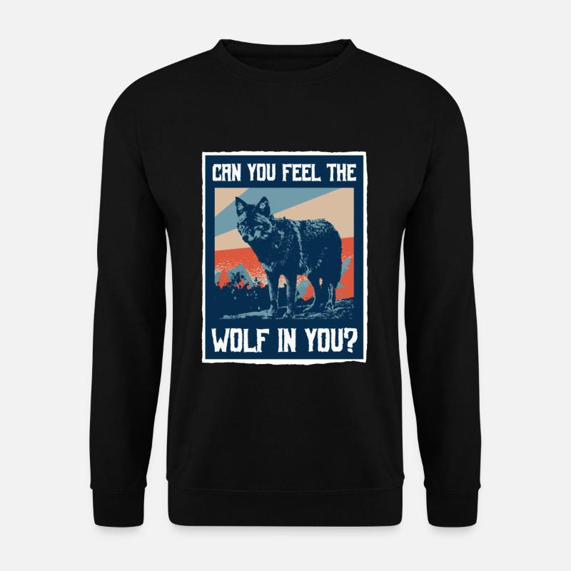 Wolf Spruch - Unisex Sweatshirt - black