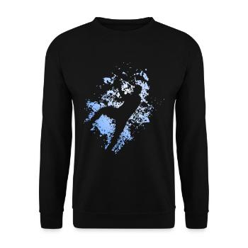 Handball Sprungwurf Handballspieler Kreisläufer - Unisex Pullover - Schwarz - Vorne - Alina (178cm) & Michal (187cm)