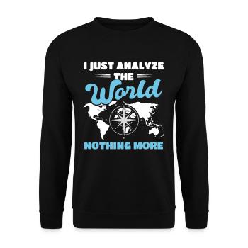 Map Map Plan Cartography - Unisex Sweatshirt - black - Front - Alina (178cm) & Michal (187cm)