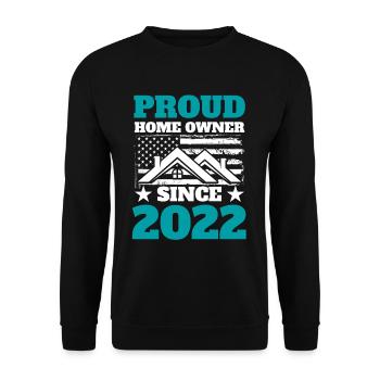 Construction de maison 2022 Déménagement du propriétaire - Sweat-shirt Unisexe - noir - Devant - Alina (178cm) & Michal (187cm)