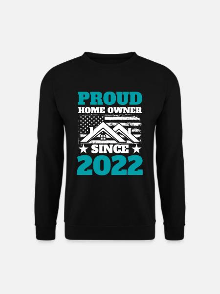 Hausbau 2022 Hausbesitzer Einzug - Unisex Pullover - Schwarz