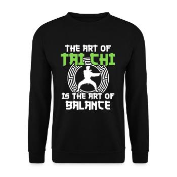 Tai Chi Kampfkunst - Unisex Pullover - Schwarz - Vorne - Alina (178cm) & Michal (187cm)